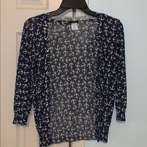 J. Crew navy anchor sweater
